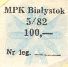 Biaystok, znaczek miesiczny - 05.1982, 100z