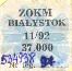 Biaystok, znaczek miesiczny - 11.1992, 37000z