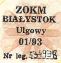 Biaystok, znaczek miesiczny - 01.1993, ulgowy