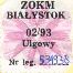 Biaystok, znaczek miesiczny - 02.1993, ulgowy