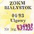 Biaystok, znaczek miesiczny - 04.1993, ulgowy
