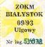 Biaystok, znaczek miesiczny - 09.1993, ulgowy
