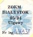 Biaystok, znaczek miesiczny - 05.1994, ulgowy