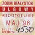 Biaystok, znaczek miesiczny - 05.1996, ulgowy
