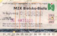Bielsko-Biaa - bilet miesiczny, 2003-2005, III, 70,00z