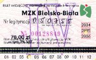 Bielsko-Biaa - bilet miesiczny, 2004-2006, IV, 78,00z