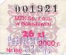 Bolesawiec, bilet miesiczny - padziernik 2000, 26z