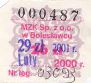 Bolesawiec, bilet miesiczny - luty 2001, 26z (p29z)