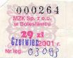 Bolesawiec, bilet miesiczny - czerwiec 2001, 29z