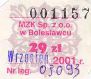 Bolesawiec, bilet miesiczny - wrzesie 2001, 29z