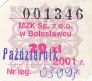 Bolesawiec, bilet miesiczny - padziernik 2001, 29z