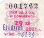 Bolesawiec, bilet miesiczny - grudzie 2001, 29z