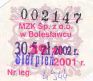 Bolesawiec, bilet miesiczny - sierpie 2002, 29z (p30,50z)