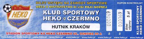 Heko Czermno - Hutnik Krakw, 5z