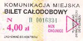 Chojnice, seria D, bilet caodobowy - 4,00z
