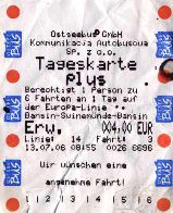 winoujcie - Tageskarte Plus, 4.00 EUR