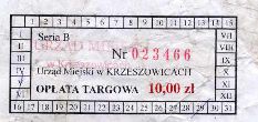 Opata targowa, Krzeszowice, 10,00z