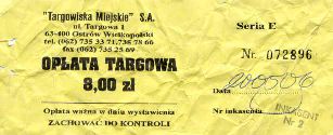 Opata targowa, Ostrw Wielkopolski, 8,00z