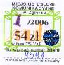 Zgierz, znaczek miesiczny, 54z, stycze 2006