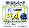 Zgierz, znaczek miesiczny, 27z, czerwiec 2005