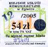 Zgierz, znaczek miesiczny, 54z, grudzie 2005