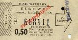 Warszawa, 0,50z, ulgowy - seria 194, przedsprzeda