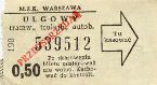 Warszawa, 0,50z, ulgowy - seria 198, przedsprzeda
