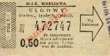 Warszawa, 0,50z, ulgowy - seria 201, przedsprzeda