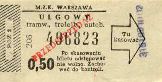 Warszawa, 0,50z, ulgowy - seria 206, przedsprzeda