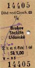 Kolej, Sowacja - Dlhe nad Cirochou - Brekov/Stacin/Udavske - Sk 1,00 (wykorzystany 12.IV.1996)