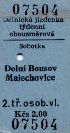 Kolej, Czechosowacja, tygodniowy: Sobotka-Dolni Bousov/Malechovice. 2 Kcs
