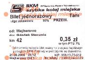 SKM, bilet z automatu - 0,35z