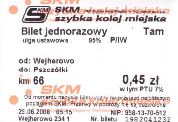SKM, bilet z automatu - 0,45z