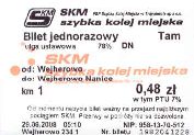 SKM, bilet z automatu - 0,48z