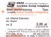 SKM, bilet z automatu - 2,20z